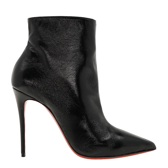 Christian Louboutin So Kate Bootie 100 Black Velour Size 37 New